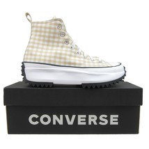 Converse Run Star Hike HI Platform Womens Size 7.5 Gingham Oat White NEW A05999C - £59.69 GBP