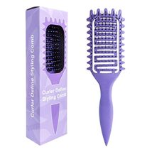 Azxewa Curl Defining Vented Hair Brush Purple Plastic - $182.68 MXN
