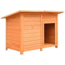 Dog Cage Solid Pine &amp; Fir Wood 120x77x86 cm - £124.43 GBP