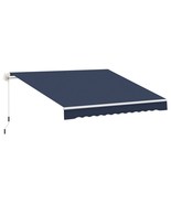 Outsunny 10&#39;x8&#39; Blue Retractable Patio Awning, Manual Crank, UV-Resistant - €219,56 EUR