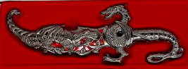 10" Fantasy Dragon Dagger Knife Sword Fixed Blade With Sheath Stainless Steel image 3