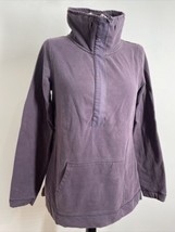 Eddie Bauer Medium Tall Purple 1/2 Zip Pullover Top Kangaroo Pocket - £19.35 GBP