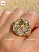 2,60 - 2,80 Ct JK/SI1 Anillo unisex egipcio con diamantes baguette Oro r... - £3,584.65 GBP+