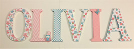 Wood Letters-Nursery Decor- Owl Themed -Price Per Letter-Custom made -Ma... - £9.77 GBP
