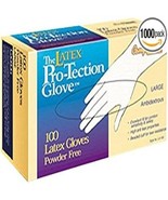 COMFITWEAR Disposable Latex Gloves, Large, Case of 10 (1000 PCS) - $1,259.07 MXN