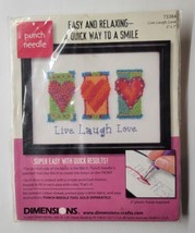 Dimensions Punch Needle Live Laugh Love 5" x 7" Pattern #73384  - $13.85