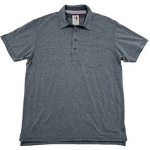 Relwen Mens Large Polo Shirt Grey Short Sleeve Stretch Cotton Blend Pocket Pique - £31.16 GBP