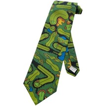 RM Style Mens Golf Scorecard Holes Fairway Necktie - Green - Neck Tie - £11.85 GBP