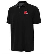 Antigua Cleveland Browns Mens Polo Black Shirt NFL Moisture Wicking Logo... - $94.67 CAD