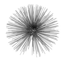 10&quot; Silver Metal Spiky Sphere - £54.69 GBP