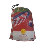 NEW NIP Sun Squad 2 Person Hammock with Two Heavy-Duty Straps Red White Blue - $18.99