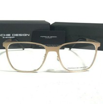 Porsche Design Eyeglasses Frames P8275 B Matte Gold Square Full Rim 55-1... - £66.94 GBP