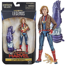 Legends Captain Marvel Movie Bomber Jacket w/ Cat Action Figure Hasbro NEW MIB - £21.81 GBP