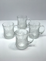 Arcoroc Canterbury Crocus Glass Mugs  Set of 4 Vintage Floral Made in Fr... - £18.47 GBP