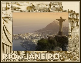 Rio De Janeiro Brazil Laser Engraved Wood Picture Frame (8 x 10)  - £41.99 GBP