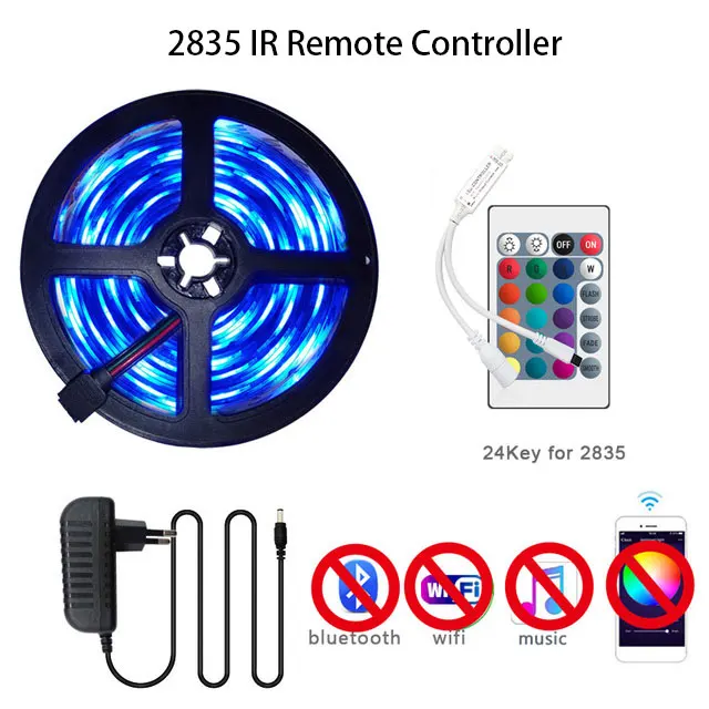 1-30M LED Strip Light Bluetooth Music SMD 5050 2835 RGB 12V LED Wall Bedroom Wif - £63.91 GBP