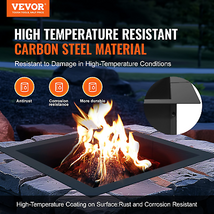 VEVOR Fire Pit Ring Square 42x42 in Outer Steel Liner DIY Campfire Ring ... - £80.57 GBP