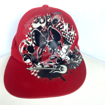 Disney Parks Mickey Mouse Rock Out Turn Up Volume Red Hat Cap Authentic Original - £15.81 GBP