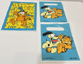 Rare VTG 1978 United Feature Syndicate Garfield Party Bags 2 are 7.25&quot; 1 is 9&quot; - £14.58 GBP