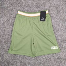 Converse Shorts Boy Youth Large Green Knit Basketball Athletic Perforate... - $16.99