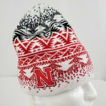 Nebraska Huskers NCAA Adidas Winter Fitted Knit Beanie Hat Skull Cap Acrylic  - £13.31 GBP