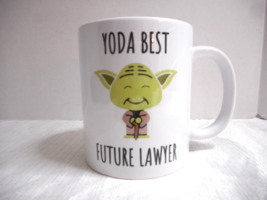 Yoda Happy Yoda Best Future Lawyer Coffee Mug Star Wars Fan Novelty Co-W... - £11.94 GBP