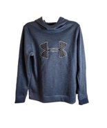 Mens Under Armor  Long Sleeve Hoody Blue With Black Logo Size M Loose - £9.93 GBP