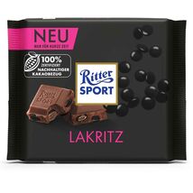 Ritter Sport milk chocolate bar with LICORICE pieces-100g- FREE SHIPPING - €8,35 EUR