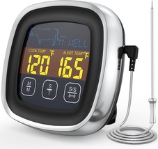Digital Meat Thermometer, Instant Read Food Probe Temperature, Silver/Black - £13.14 GBP