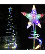 5 Ft Lighted Spiral Christmas Tree Light Multi Color 182 Led Yard Dcor C... - £66.14 GBP