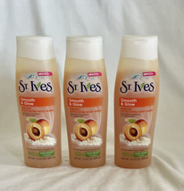 THREE St. Ives Smooth &amp; Glow Apricot Exfoliating Body Wash 13.5 Oz. Ea Original - £27.52 GBP