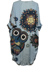 Women&#39;s Summer Cocktail Owl kimono duster cardigan jacket new size 44 fi... - $59.39