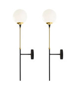 Galassia&#39; Brass and Glass Wall Lamp for Stilnovo Style Modern Wall Fixtu... - $1,085.27 CAD