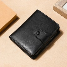 Men&#39;s Wallet Men Small RFID Blocking Pocket Crazy Horse Genuine Leather Wallet W - £25.88 GBP