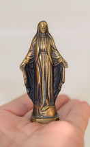 ⭐vintage French religious statue bronze ,figurine , Virgin Mary - $38.61