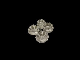 Glass Drawer Pulls Clear Rose Dresser Door Kitchen Knob Set of 4 - $11.83