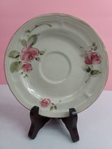 Roseland Coffee/Tea Plate 6.5&quot; Rose Gibson Stoneware in Mint - £4.78 GBP