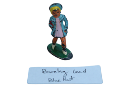 VINTAGE Barclay Lead Blue Hat Coat Girl Train Scenery Figure - £6.94 GBP