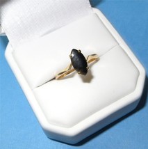 Vintage 14k Gold Onyx Ring Marquise 1.9 grams Size 6 - £128.33 GBP