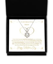 Macer Girlfriend Heart Necklace Gift from Boyfriend to My Beautiful Amazing Soul - £39.77 GBP