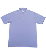 Donald Ross Polo Shirt Mens Blue Purple Striped Performance Preppy Golf ... - $14.85