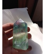 Fluorite Tower 171.8g, Seafoam Green And Purple 3.5&quot; X 1&quot; X 2&quot; Genuine P... - £41.76 GBP