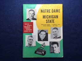 1962 Michigan State at Notre Dame College Football Program 10-20-62 - £18.57 GBP