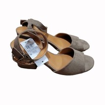 Universal Thread Megan Ankle Strap Sandals Womens Size 10 Tan Suede - £12.55 GBP