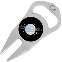 Saturn Planet Moon Stars Golf Ball Marker Divot Repair Tool Bottle Opener - £9.30 GBP