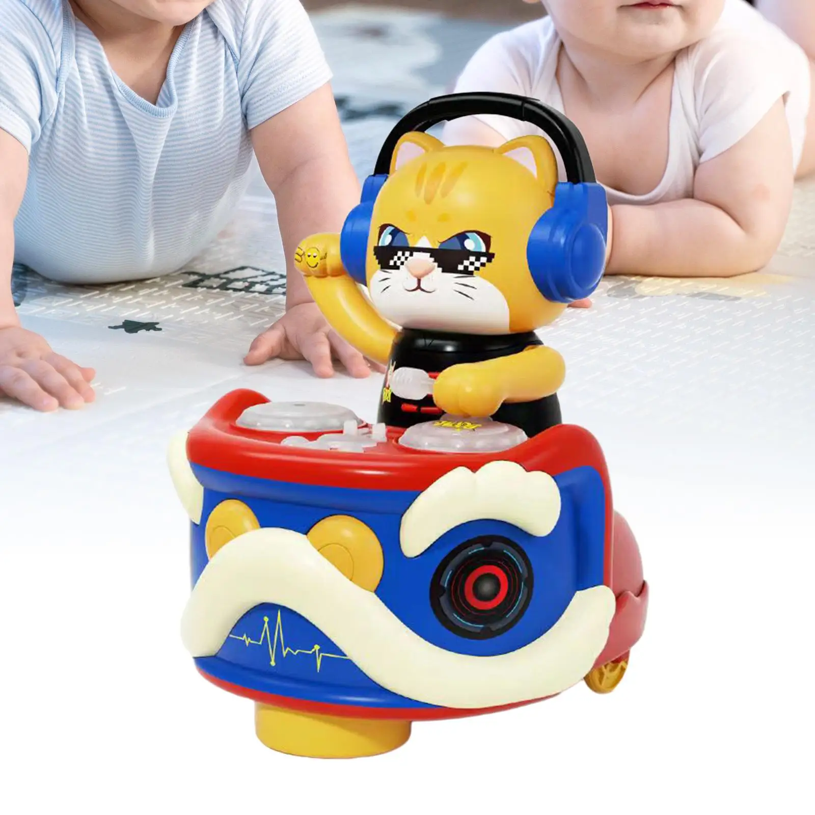 Dancing Cat Walking Toy Baby Toy Electric DJ Disc Cats for Party Supplies Ages - £14.50 GBP