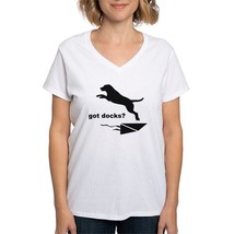 DOCK JUMPING GOT DOCKS Women&#39;s V-Neck T-Shirt - $35.00