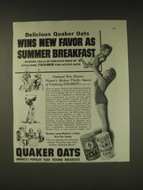 1939 Quaker Oats Ad - Delicious Quaker Oats wins new favor as summer breakfast - $18.49