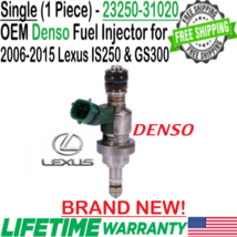 BRAND NEW Genuine Denso 1 Piece Fuel Injector for 2006-2015 Lexus IS250 2.5L V6 - $87.11