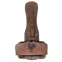 Vintage Wood Mail Key Holder Wall Rack Rooster Farmhouse Cottage Primitive - $58.41